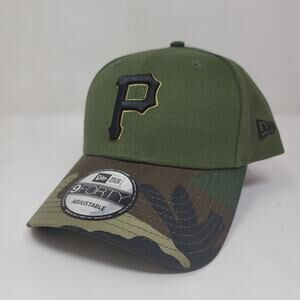 🆕 MLB Pittsburgh Pirates New Era 9Forty The League Camo Team Logo Hat